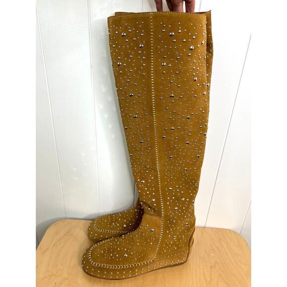 Zadig & Voltaire Santa Dream Knee High Leather Studded Boots Size EU 41/US 11 - Picture 9 of 9